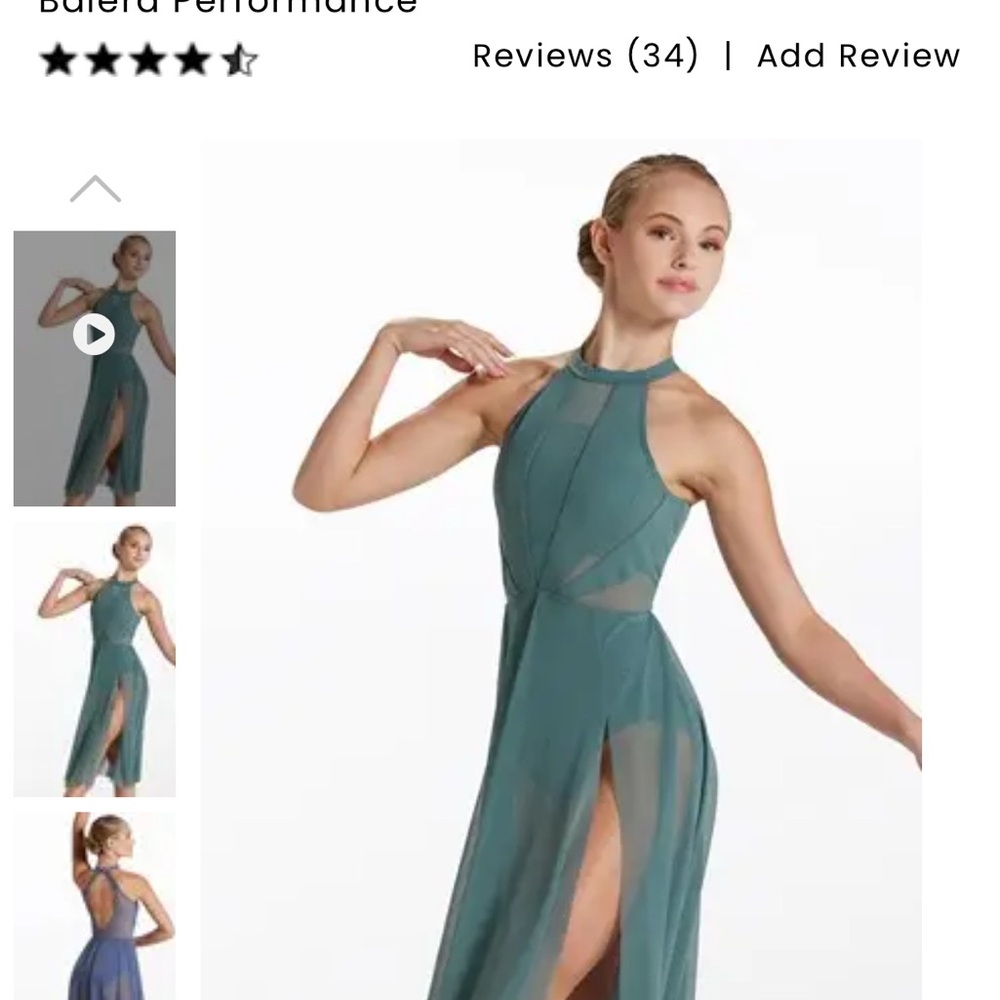 Balera Juniper High Neck Halter Dress Dance Costume